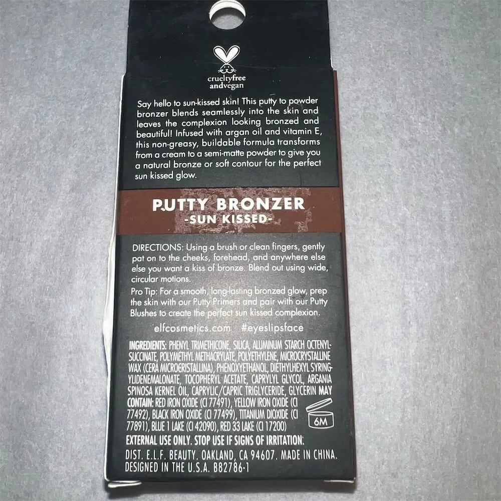 Elf Liquid Eyeliner & Putty Bronzer Set Charcoal Sun Kissed 2pc